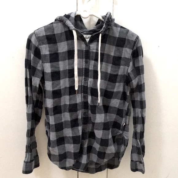 Garage flannel with hoodie - Picture 1 of 2